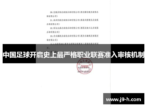 中国足球开启史上最严格职业联赛准入审核机制